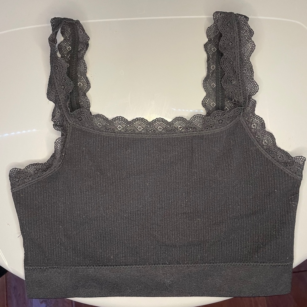 black bralette